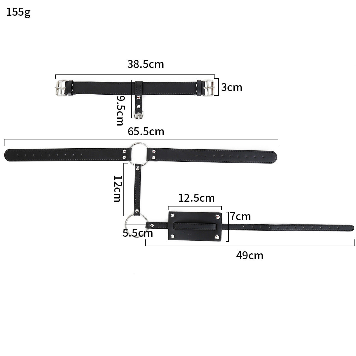 Waist Harness with Cock Ring And Plug