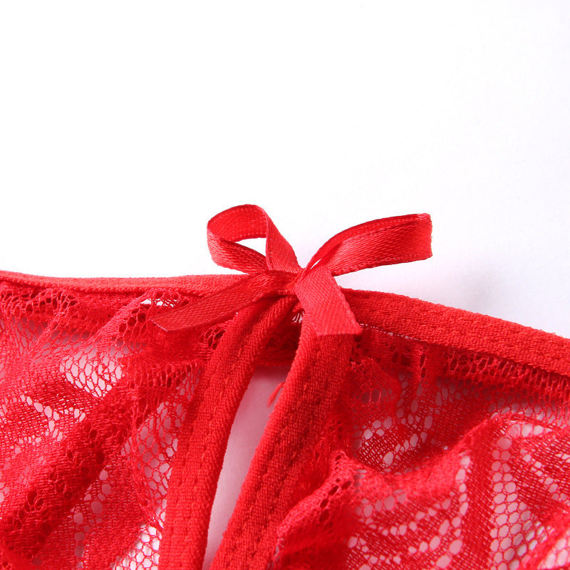 Women Fashion Sexy Lace Bowknot Thong