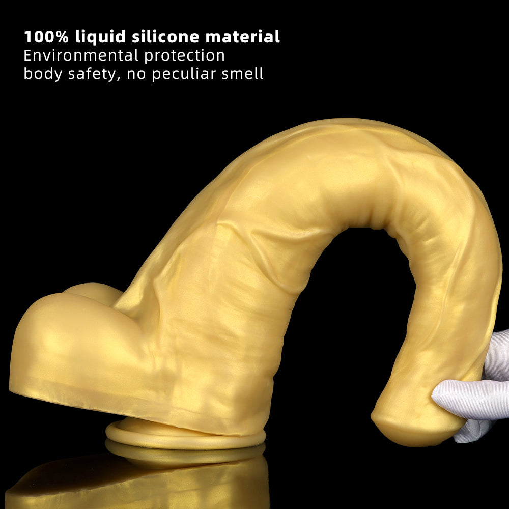 StudHorse Realistic Curved Dildo -Golden