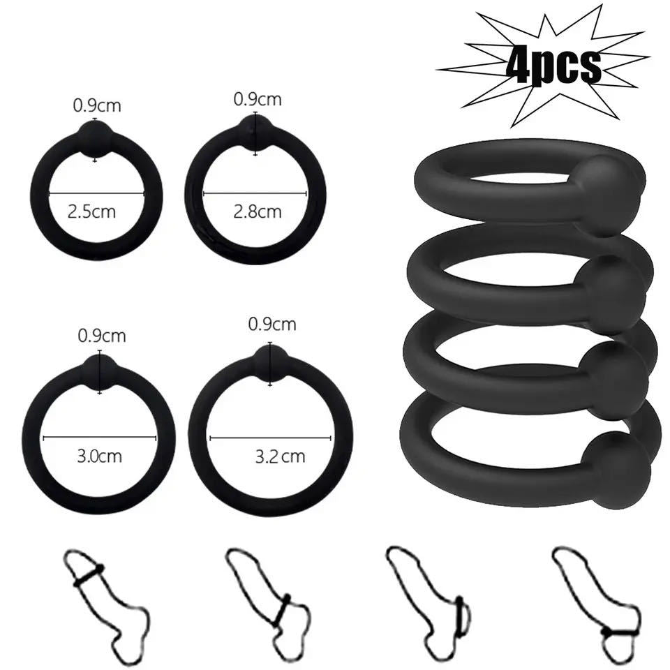 Silicone Cock Head Ring Set