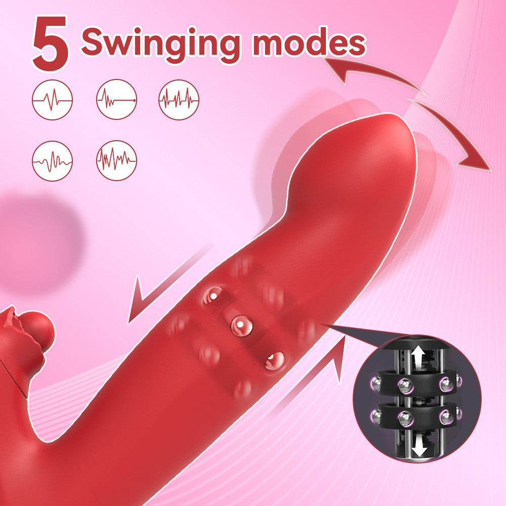 Swing Beads Suction Rabbit Vibrator