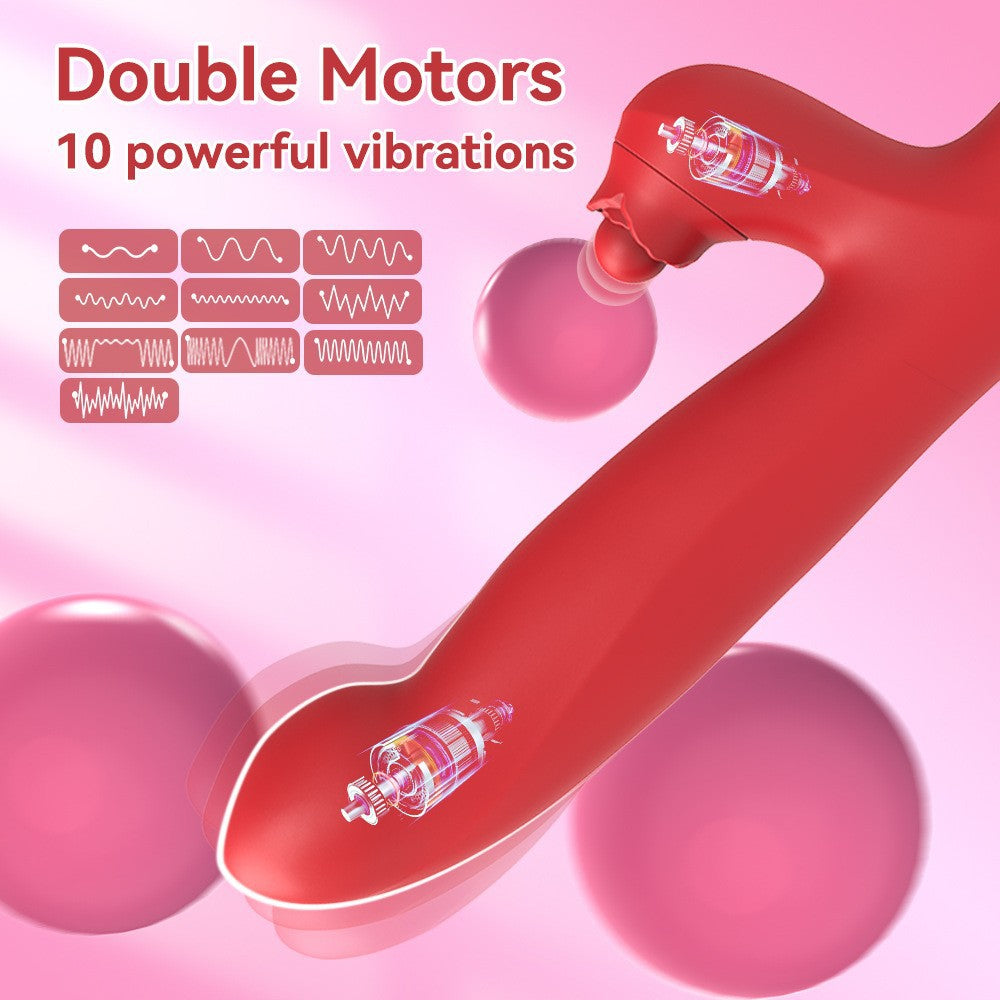 Swing Beads Suction Rabbit Vibrator