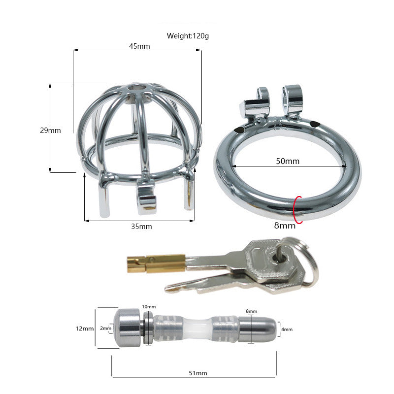 The Pen Deluxe Stainless Steel Locking Chastity Cage