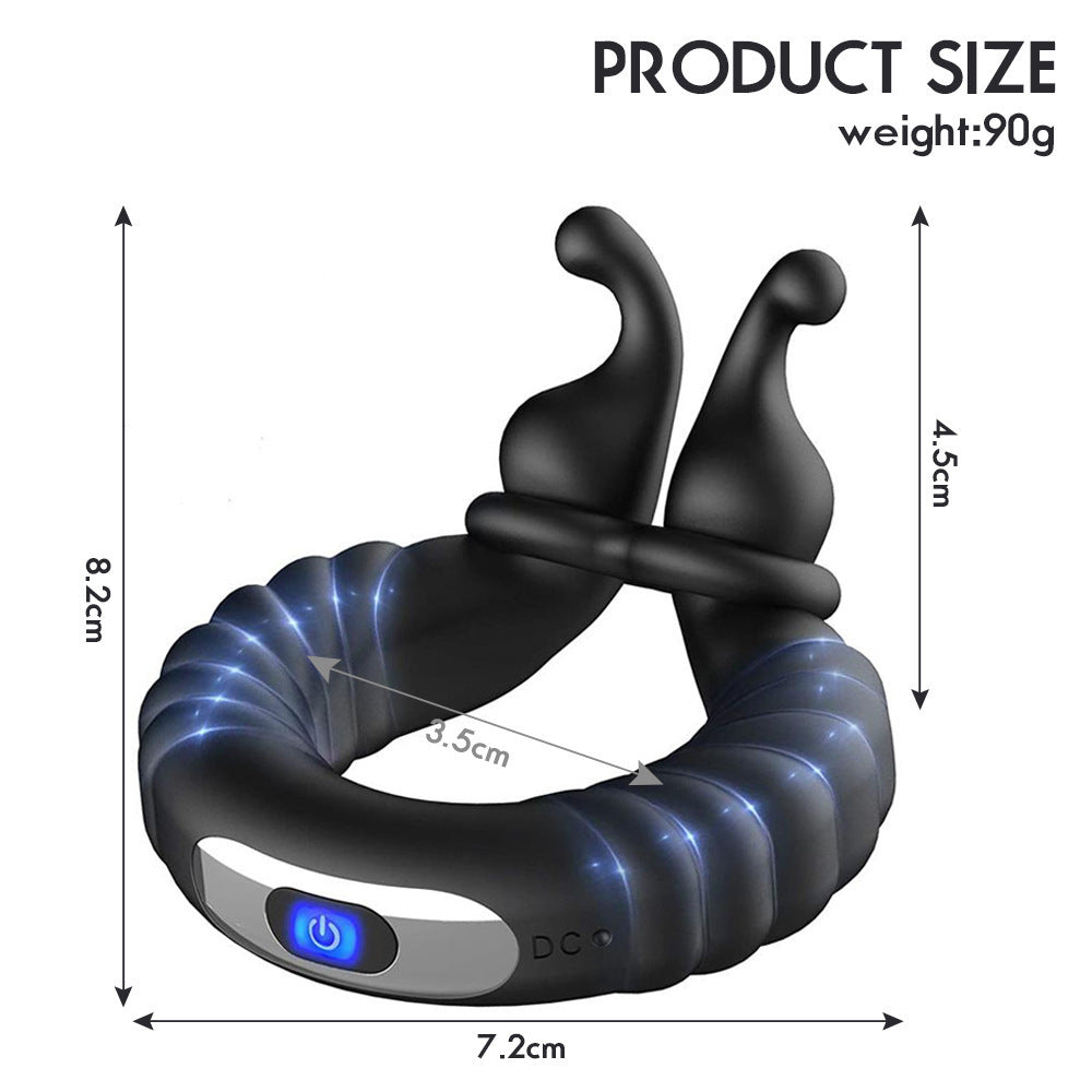 Snails Vibrating Dual Penis Ring