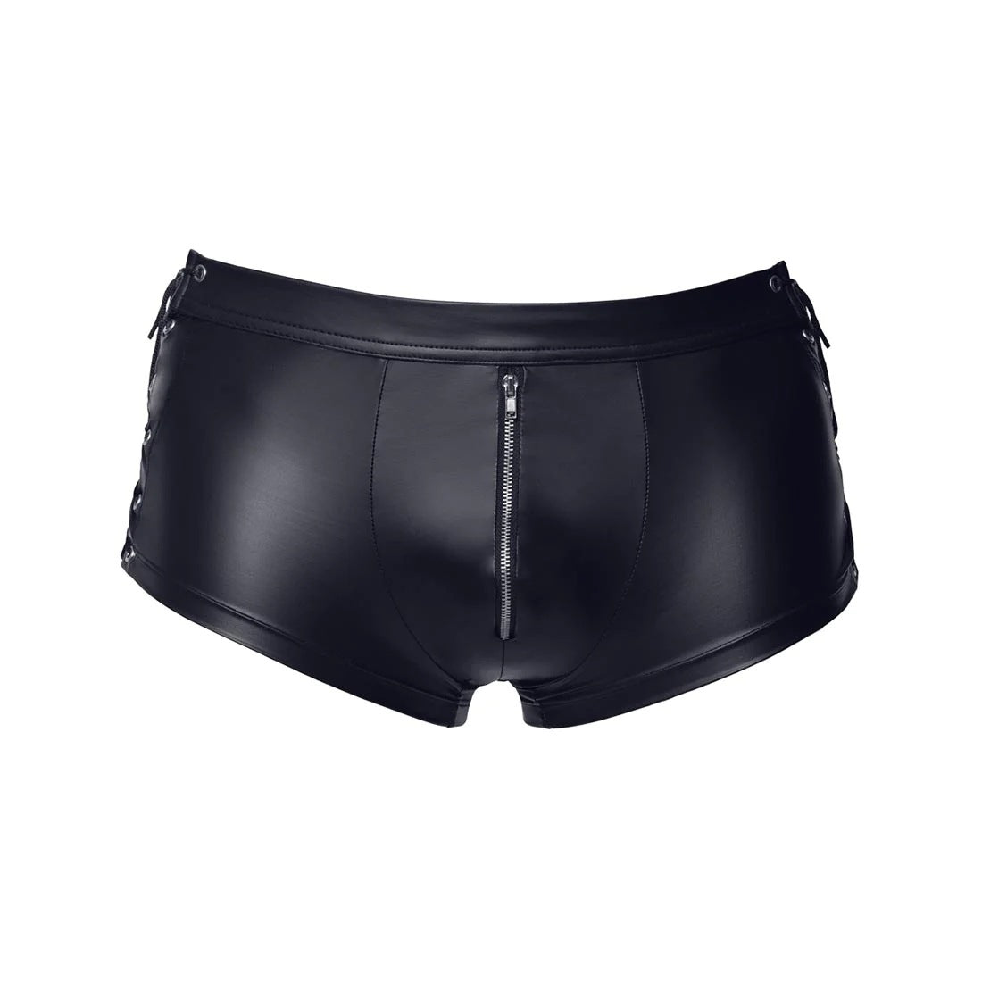 Sexy Faux Leather Zipper Bandaged Boxers