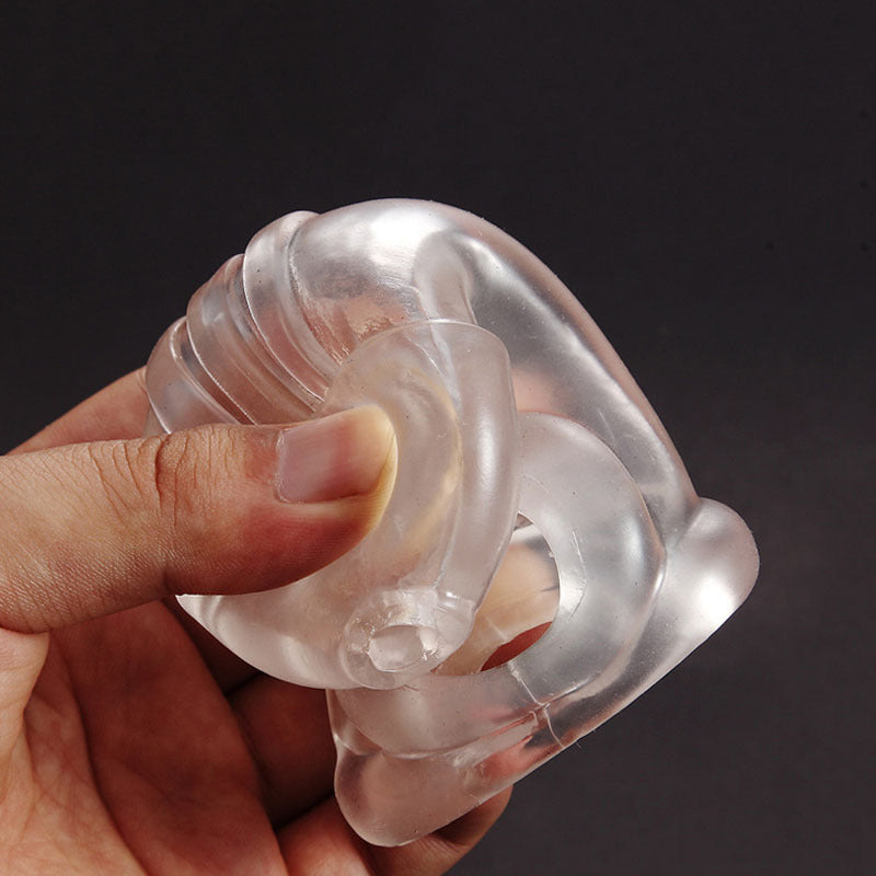 Soft Material Cock &Ball Chastity Cage