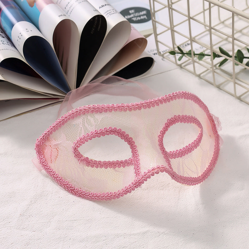 Wholesale Women Simple Hollow Lace Half Face Solid Color Stereotyped Sexy Halloween Mask