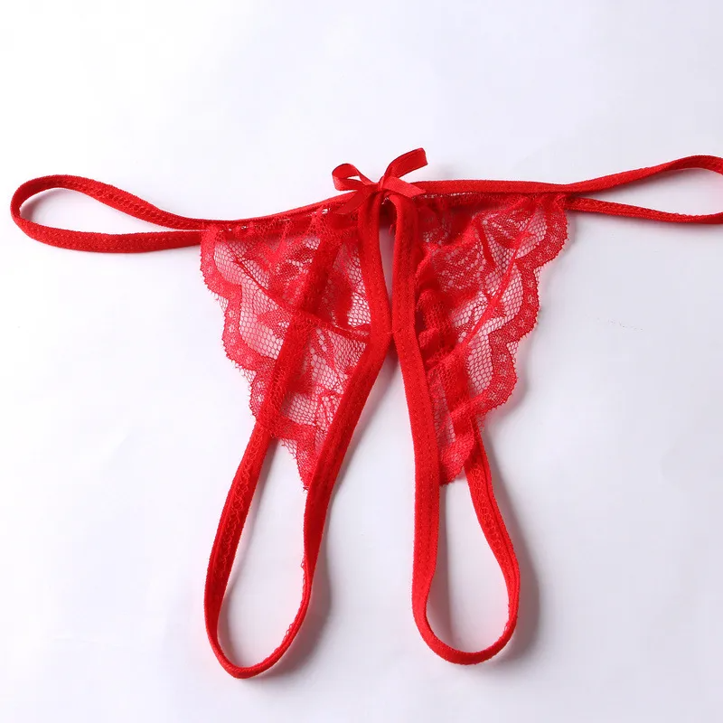 Women Fashion Sexy Lace Bowknot Thong