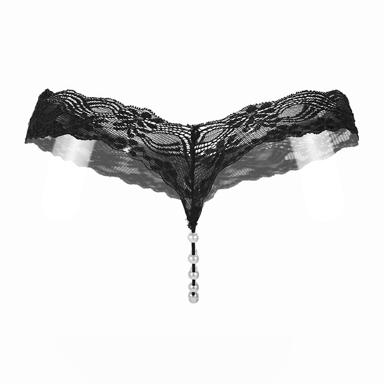 Ladies Simple Pearl Lace T-back