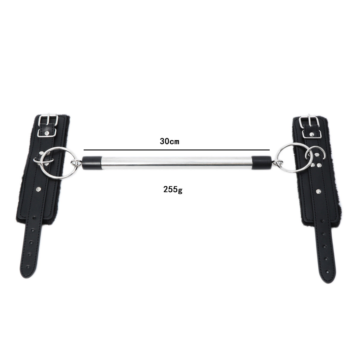 Villus Lined Metal Bar Cuffs