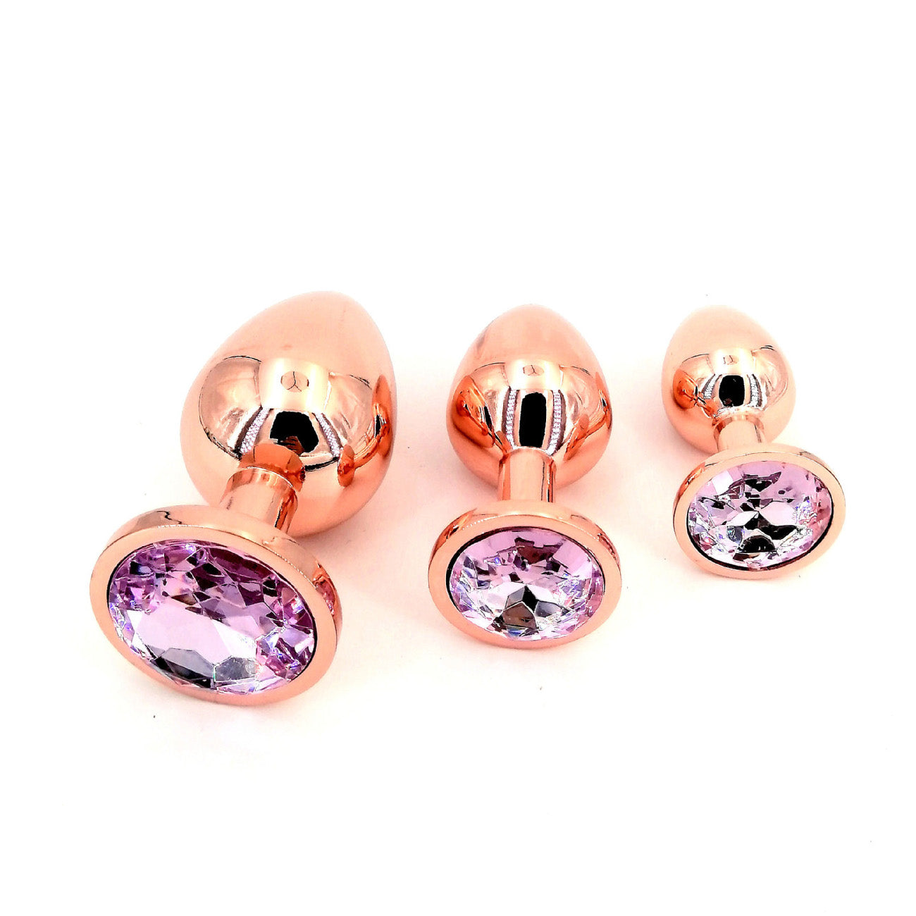 Rose Gold Anal Plug With Diamond-S