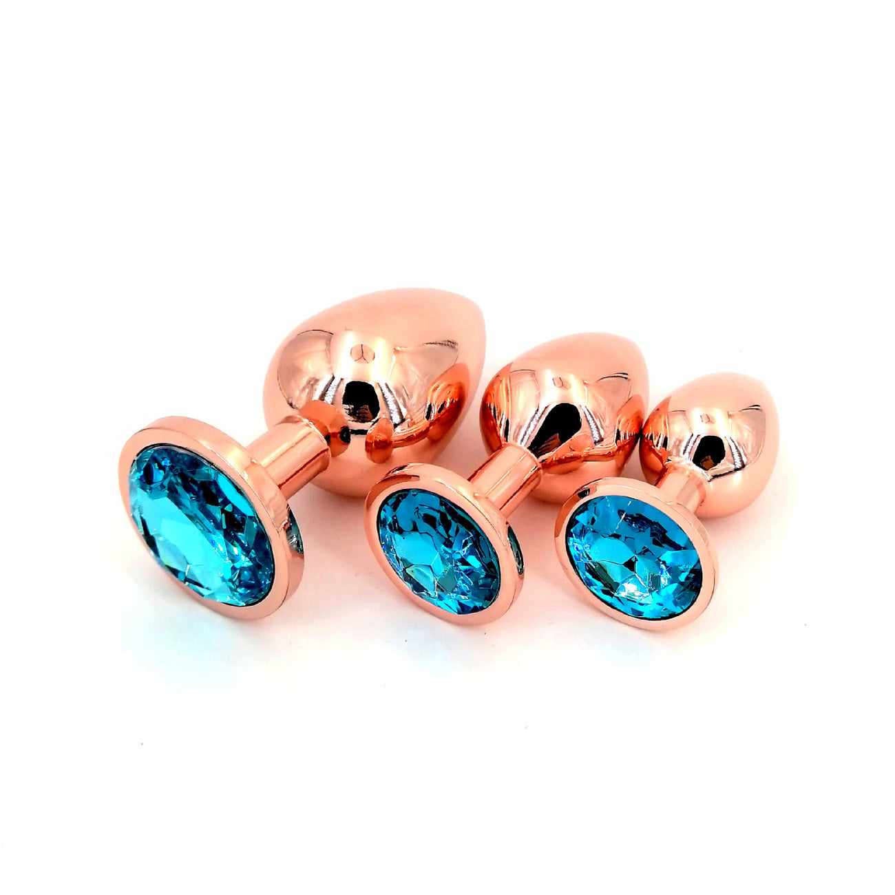 Rose Gold Anal Plug With Diamond-S