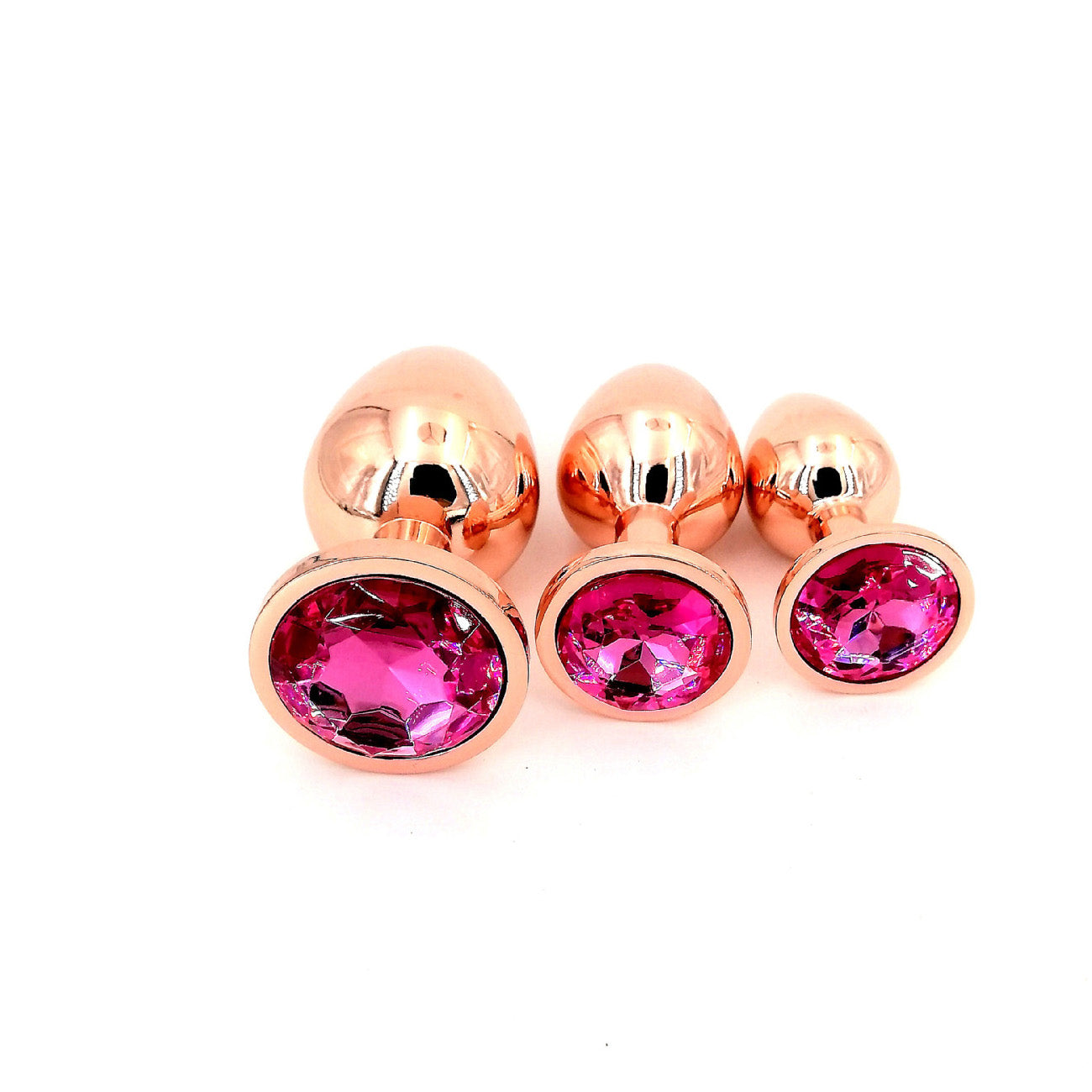 Rose Gold Anal Plug With Diamond-S