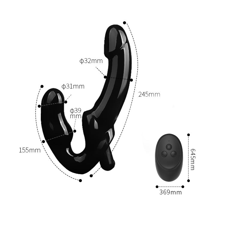 Double-heads Strap-on Dildo Vibrator