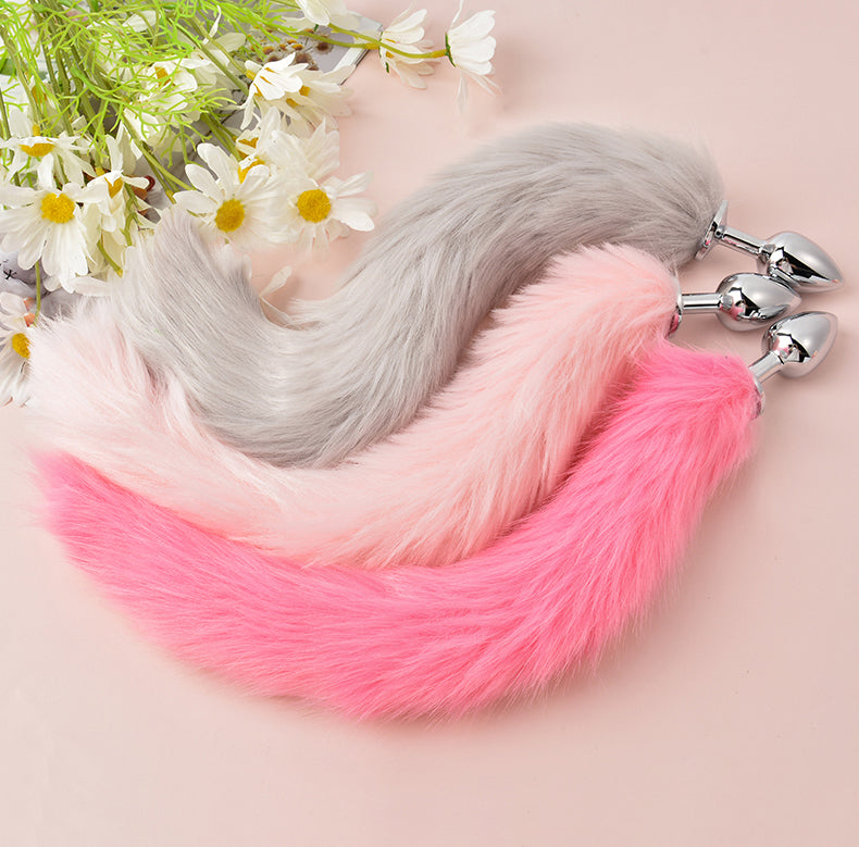 Lengthened Fox Tail Metal Anal Plug