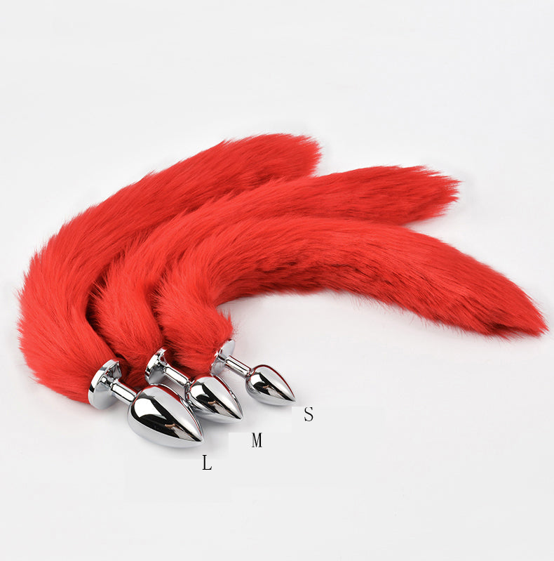Lengthened Fox Tail Metal Anal Plug