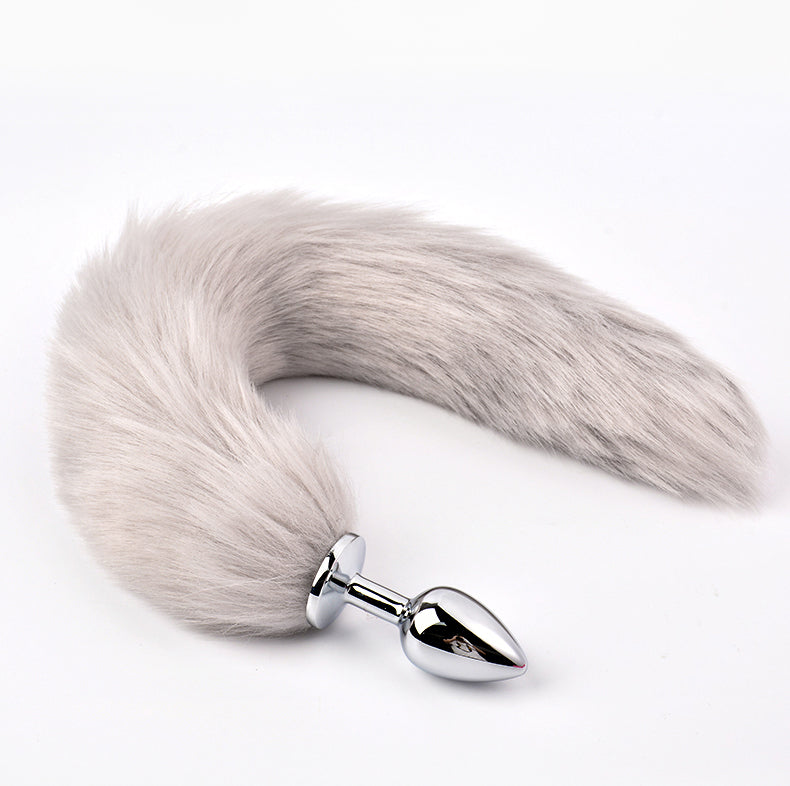 Lengthened Fox Tail Metal Anal Plug
