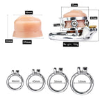 Fake Silicone Stainless Steel Chastity Cage