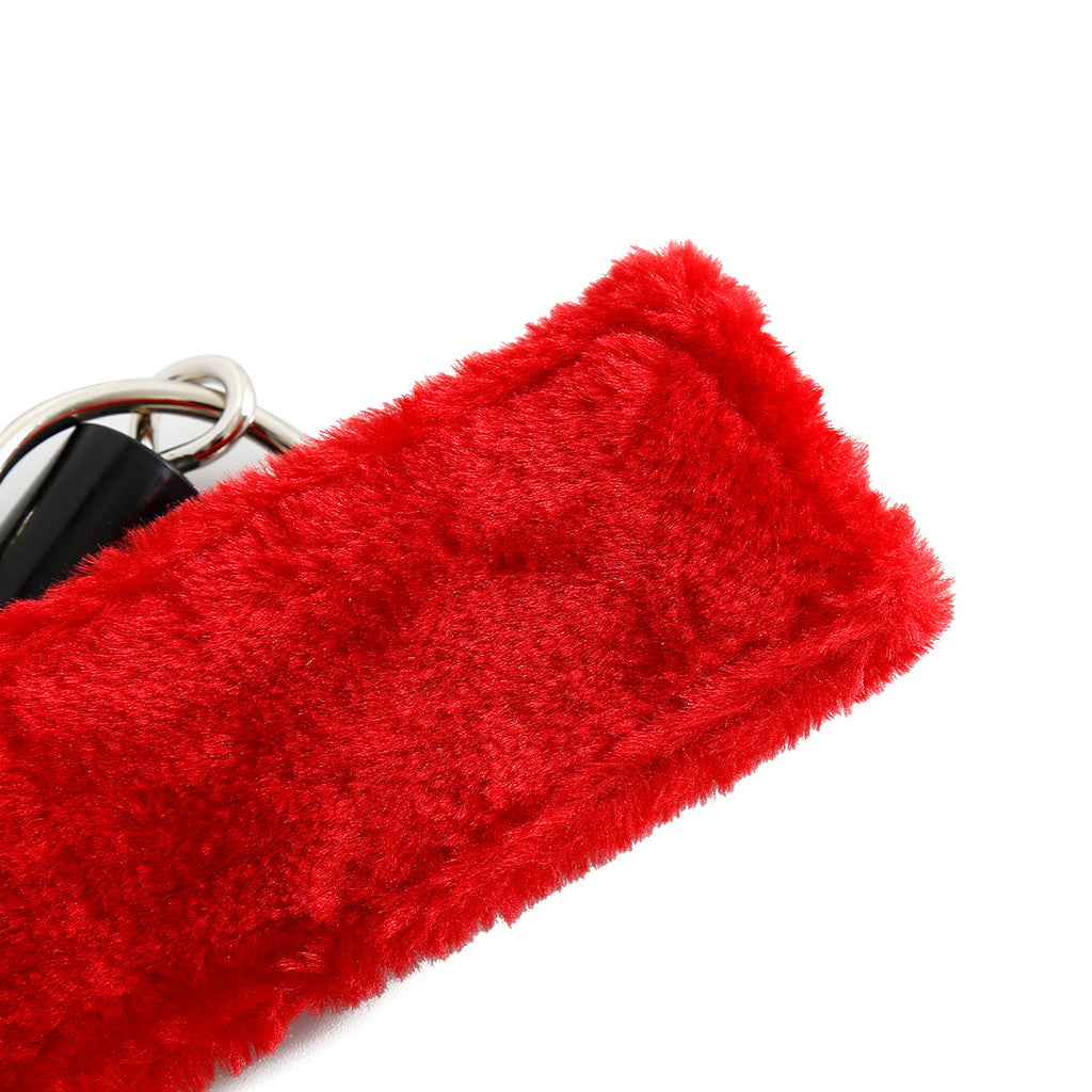 Villus Lined Metal Bar Cuffs