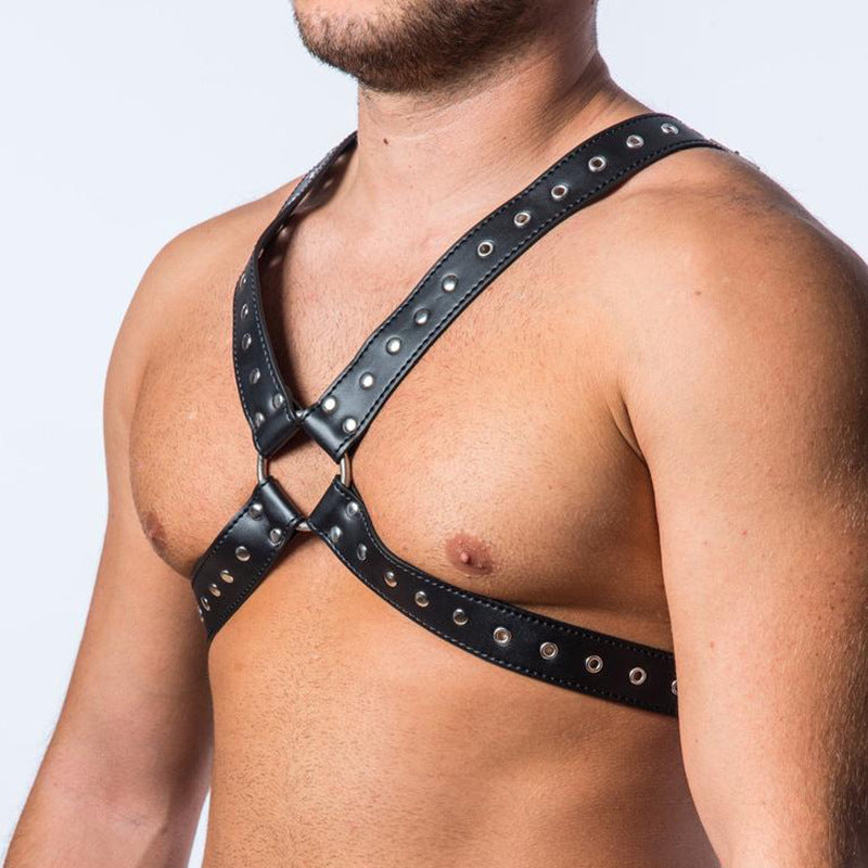 Leather Harness with Stud Detailing