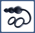 Double Cock Ring Anal Beads