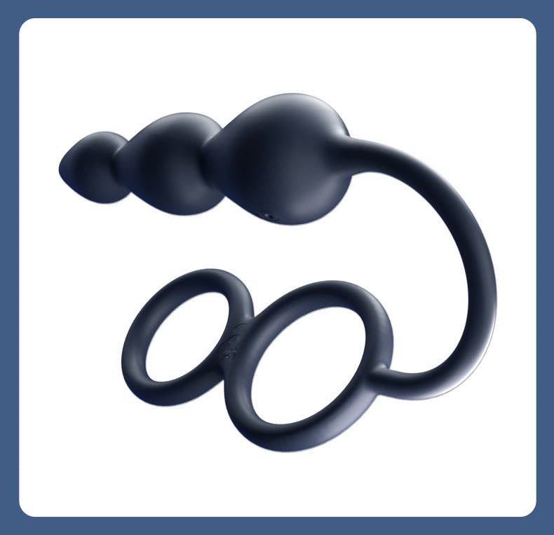 Double Cock Ring Anal Beads