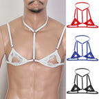 Sultry Hollowed-out Gay Lace Bra Sexy Underwear