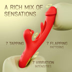 Flapping Vibrator with G Spot Vibration &Clitoral Tapping