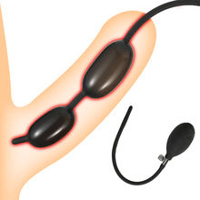 Double Ball Inflatable Penis Plug