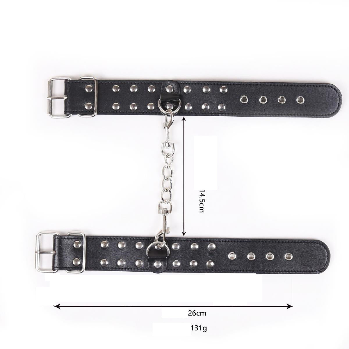 Two Row Nail Buckle Hand Cuffs