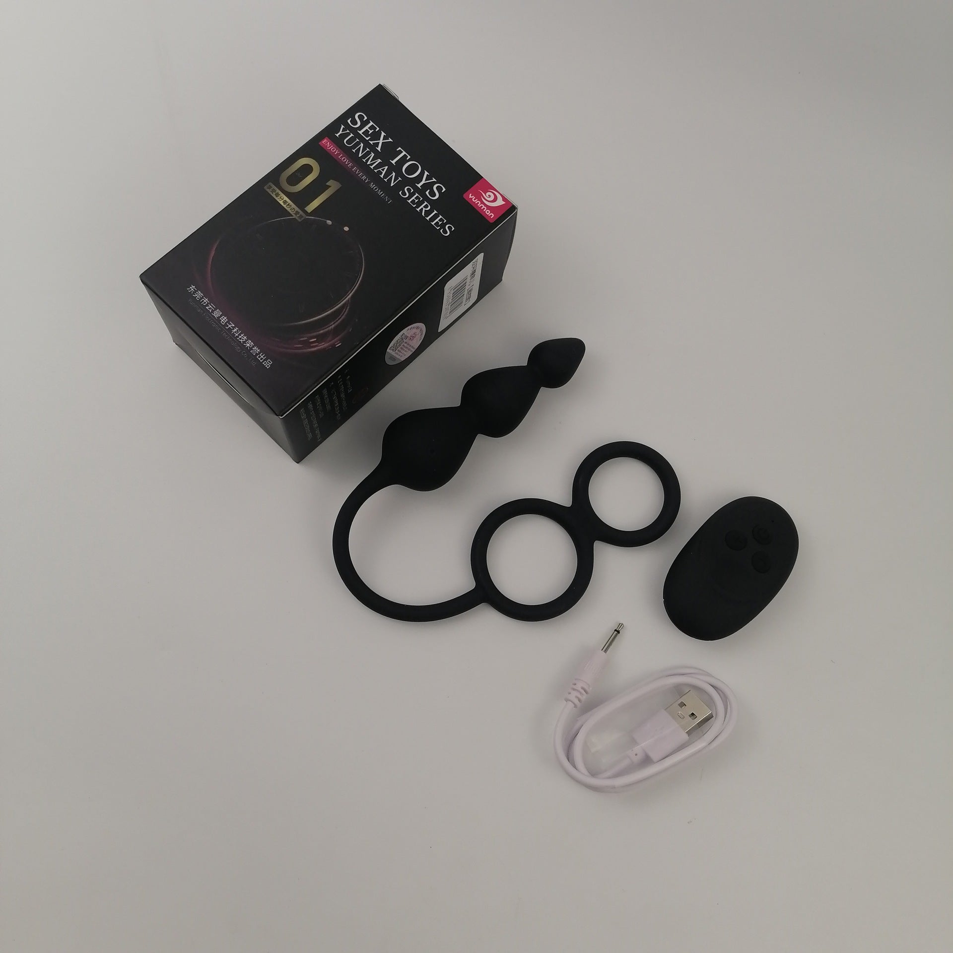 Double Cock Ring Anal Beads