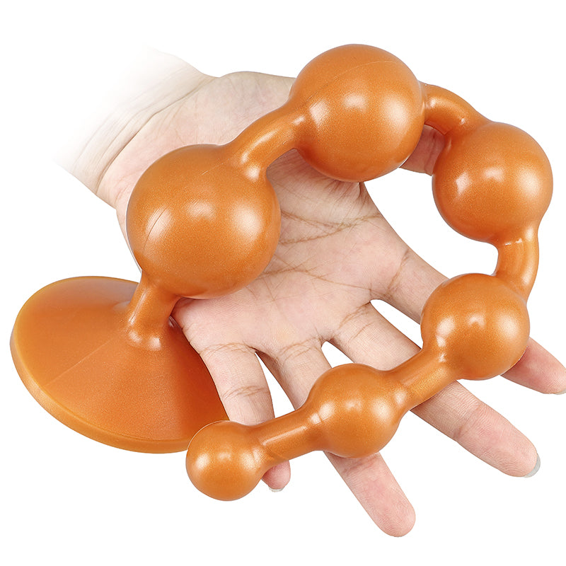 Overlength Liquid Silicone Round Beads Anal Plug