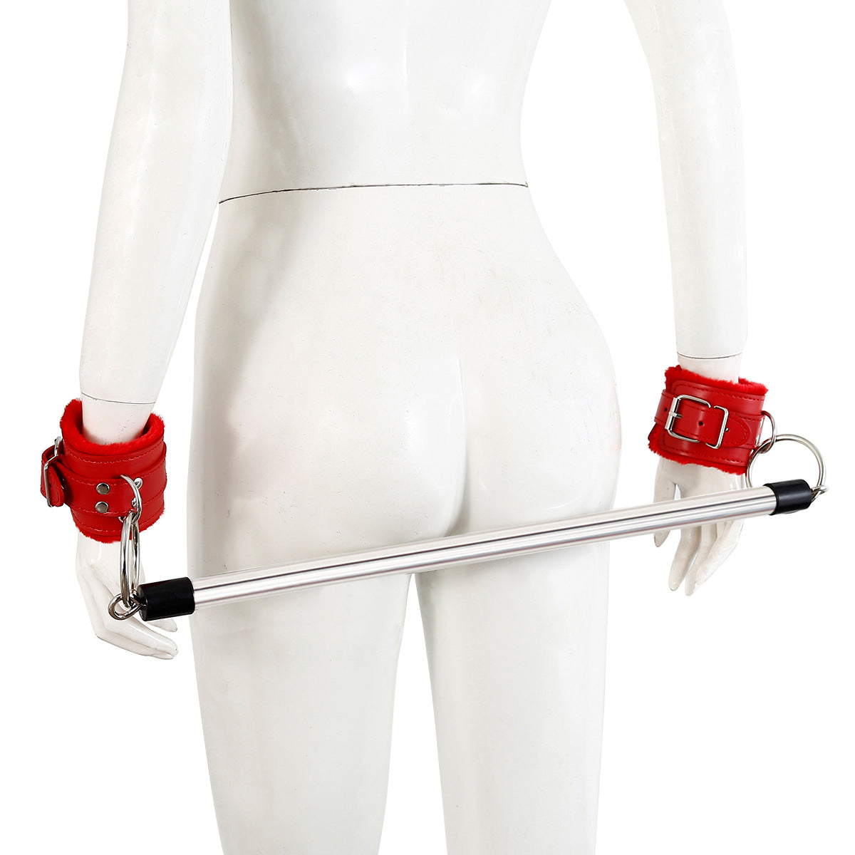 Villus Lined Metal Bar Cuffs