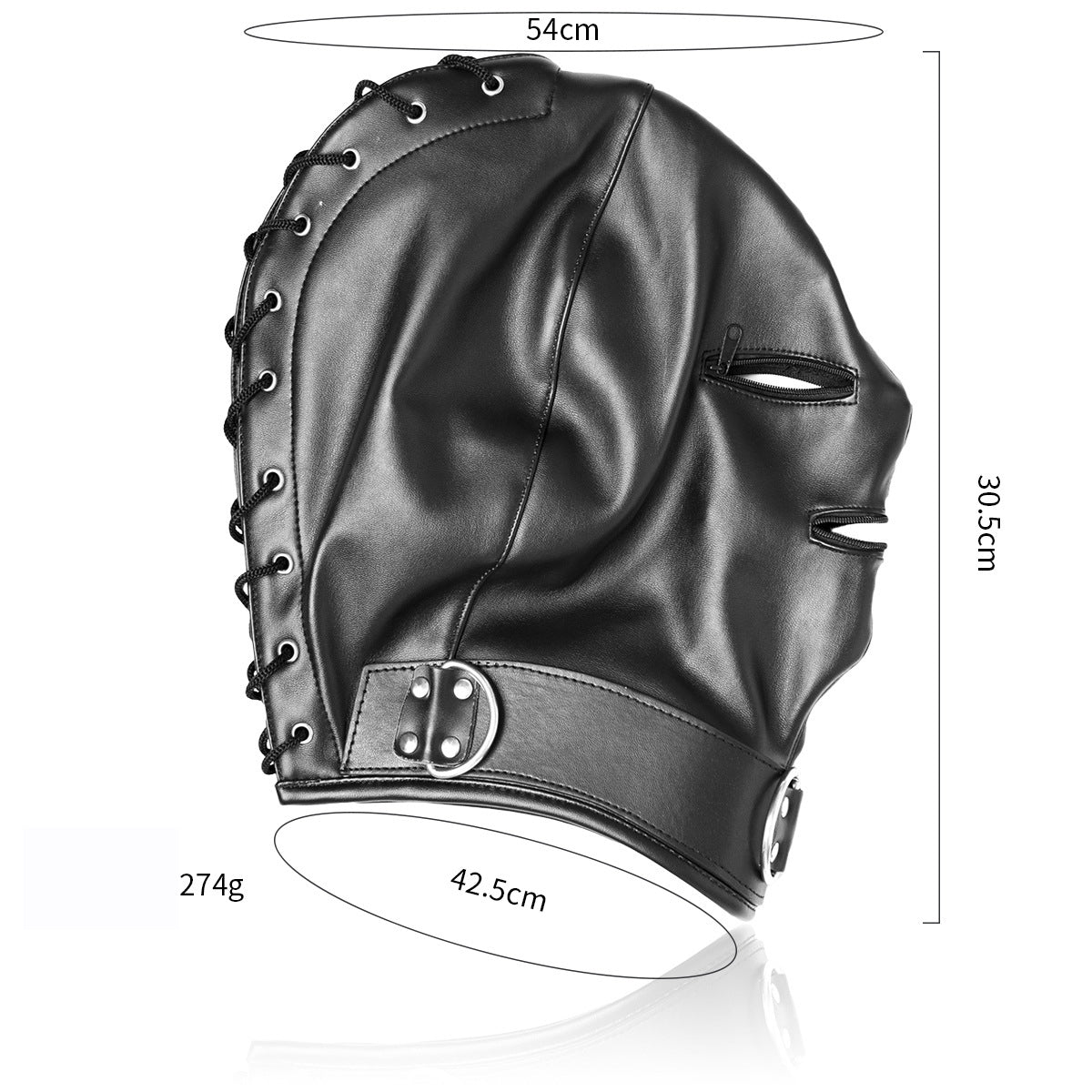 SM leather zipper cover face mask