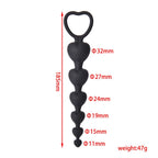 Heart Pull Ring Anal Beads