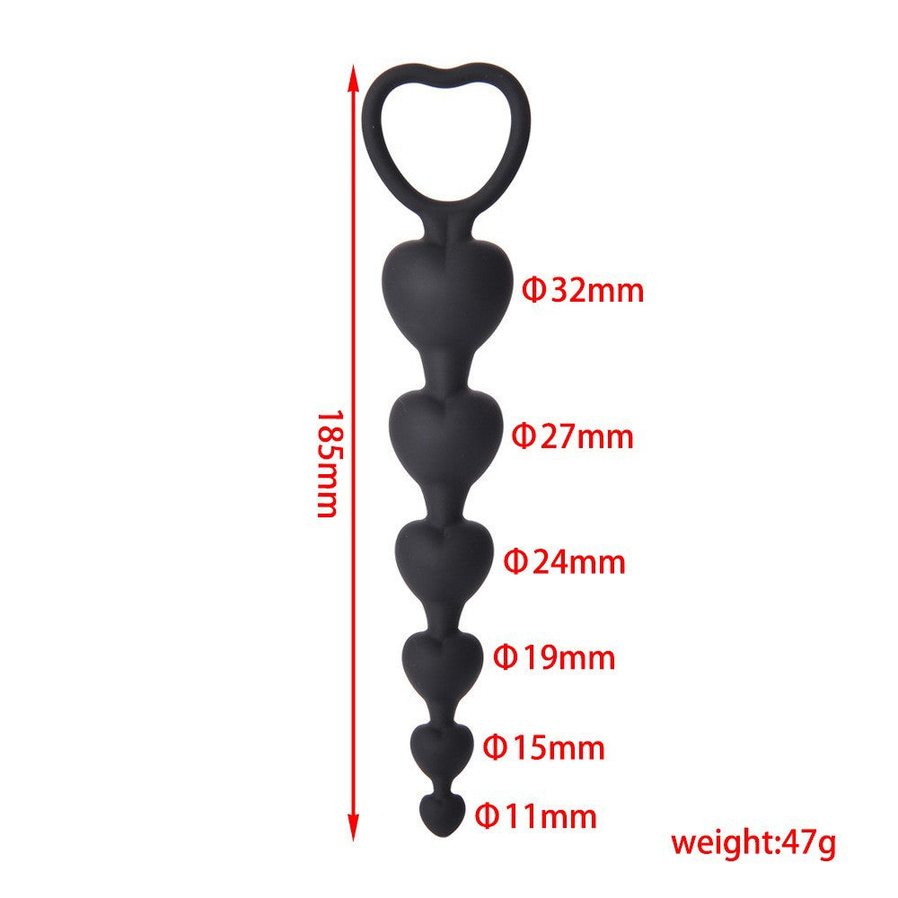 Heart Pull Ring Anal Beads