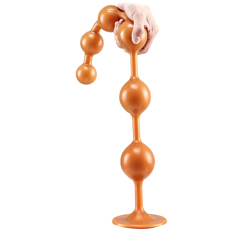 Overlength Liquid Silicone Round Beads Anal Plug