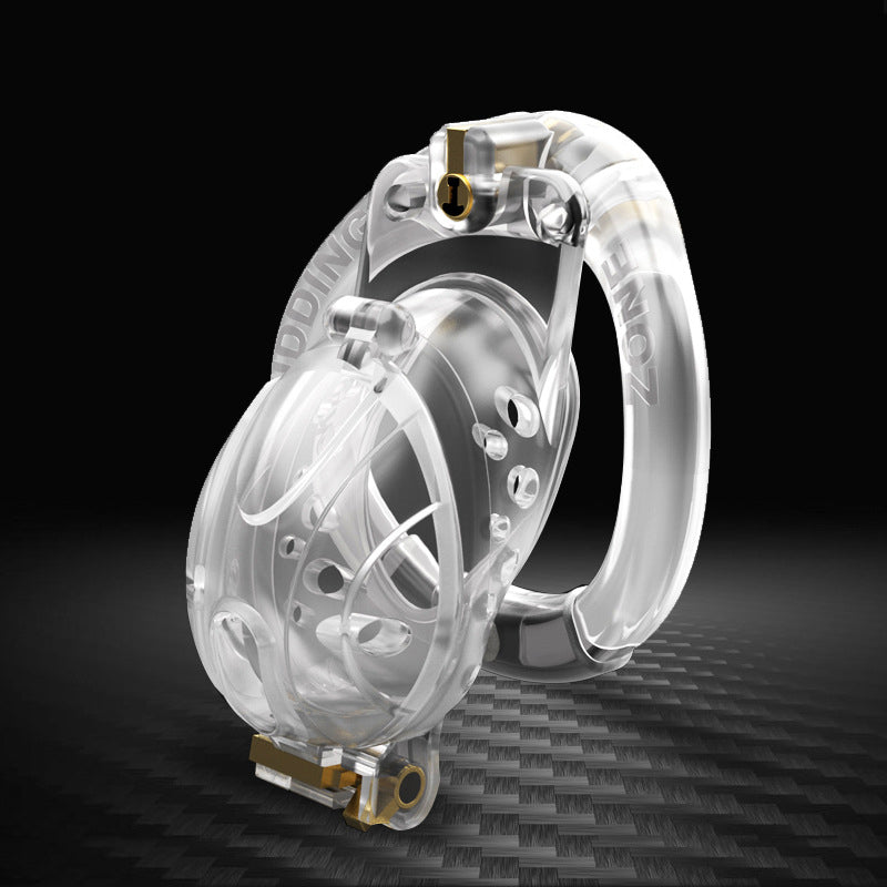 Flip design chastity lock Double Key Plastic Bird Cage Sex Toys