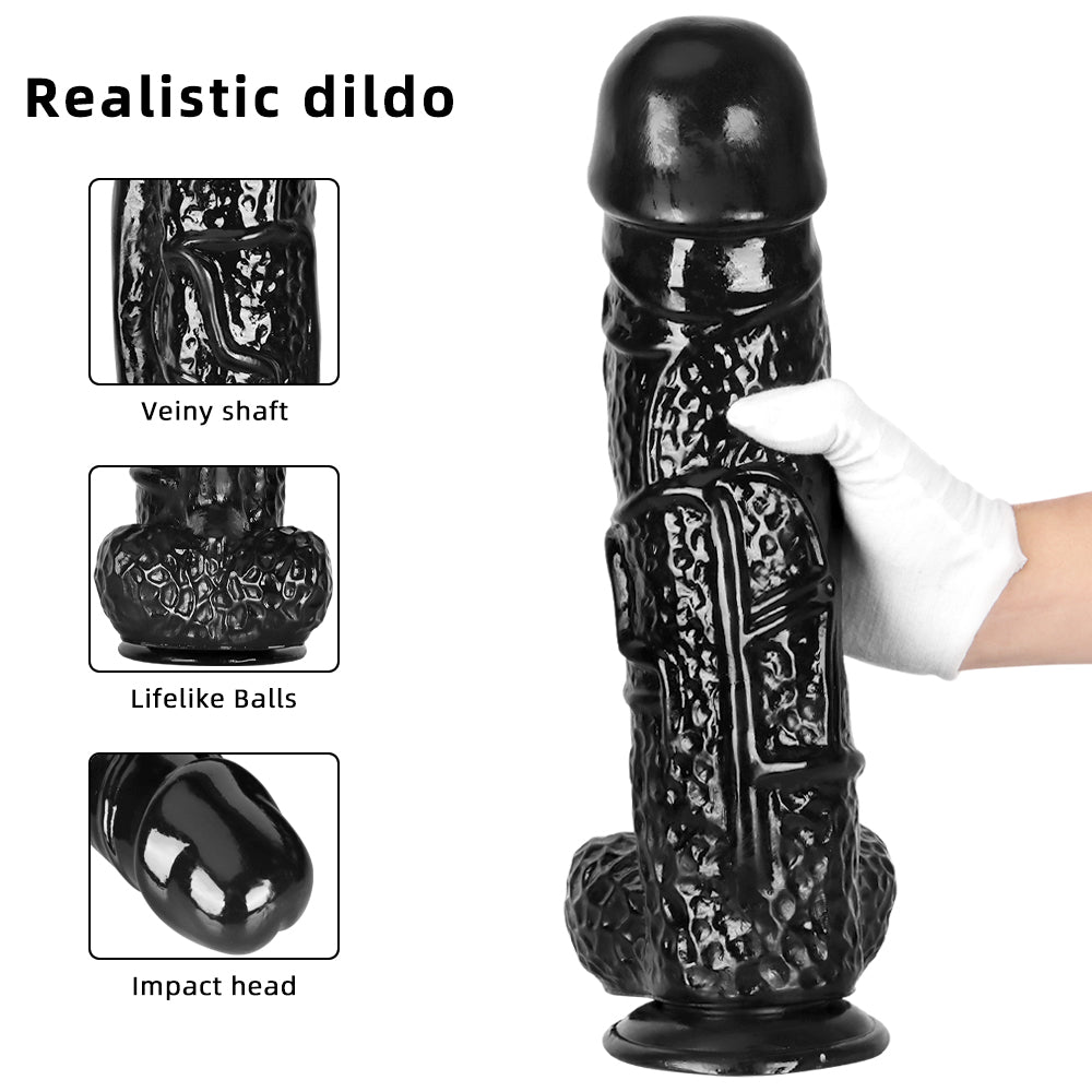 Big Black Dildo With Realistic Veins