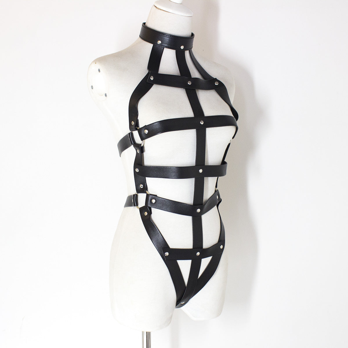 PU Leather Sexy Bondage Harness Lingerie