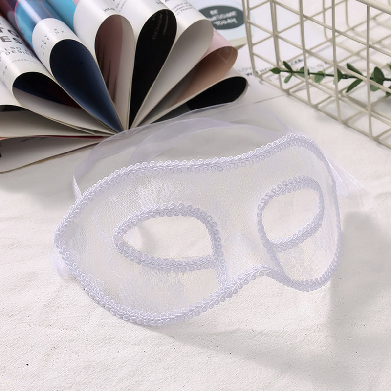 Wholesale Women Simple Hollow Lace Half Face Solid Color Stereotyped Sexy Halloween Mask