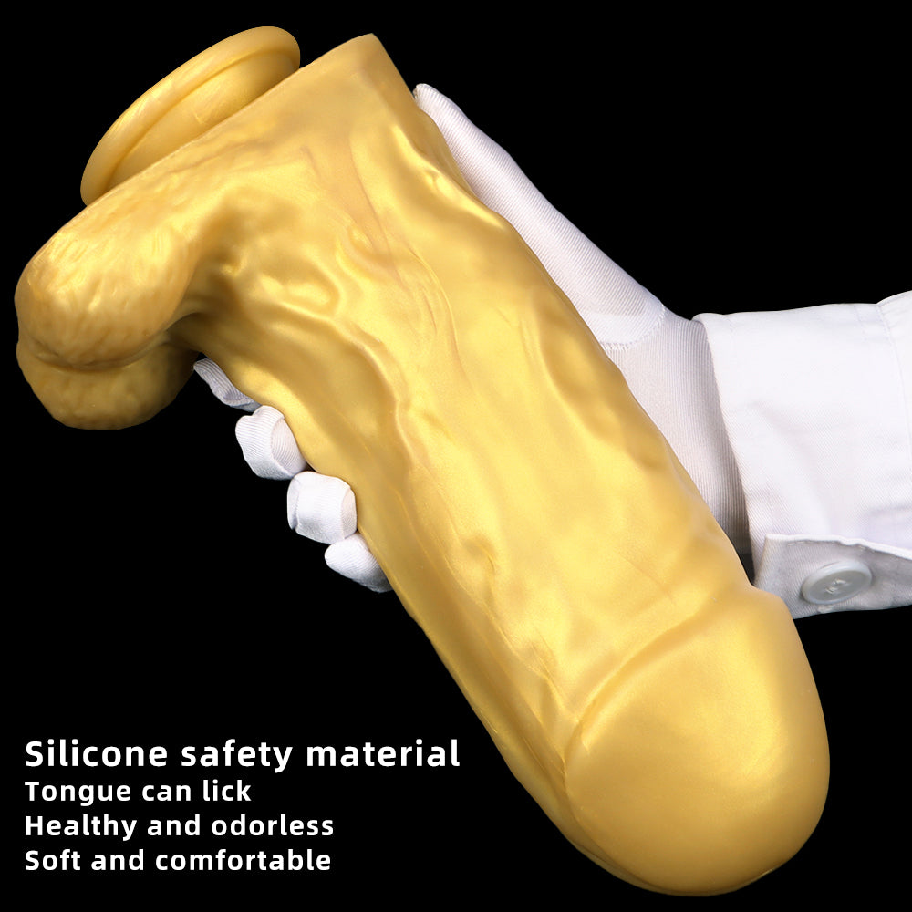 Lifelike 9.9"/25 cm Realistic Dildo -Golden