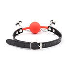 Silicone Ball Gag With Nipple Clamps