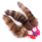 Geisha Ball Silicone Butt Plug With Fox Tail