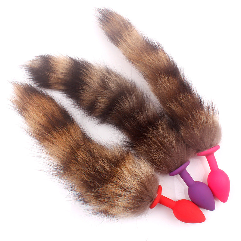 Geisha Ball Silicone Butt Plug With Fox Tail