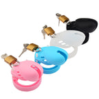Silicone CB6000s Chastity Devices In Clear/Black/Blue/Pink