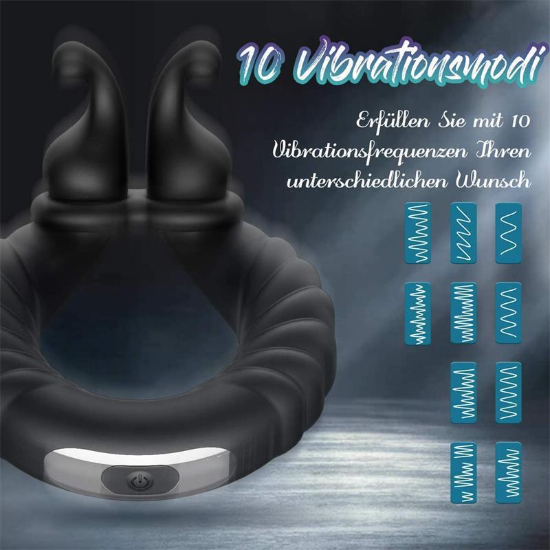 Snails Vibrating Dual Penis Ring