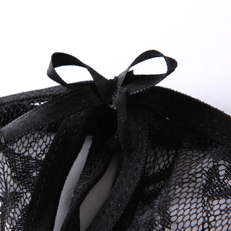 Women Fashion Sexy Lace Bowknot Thong