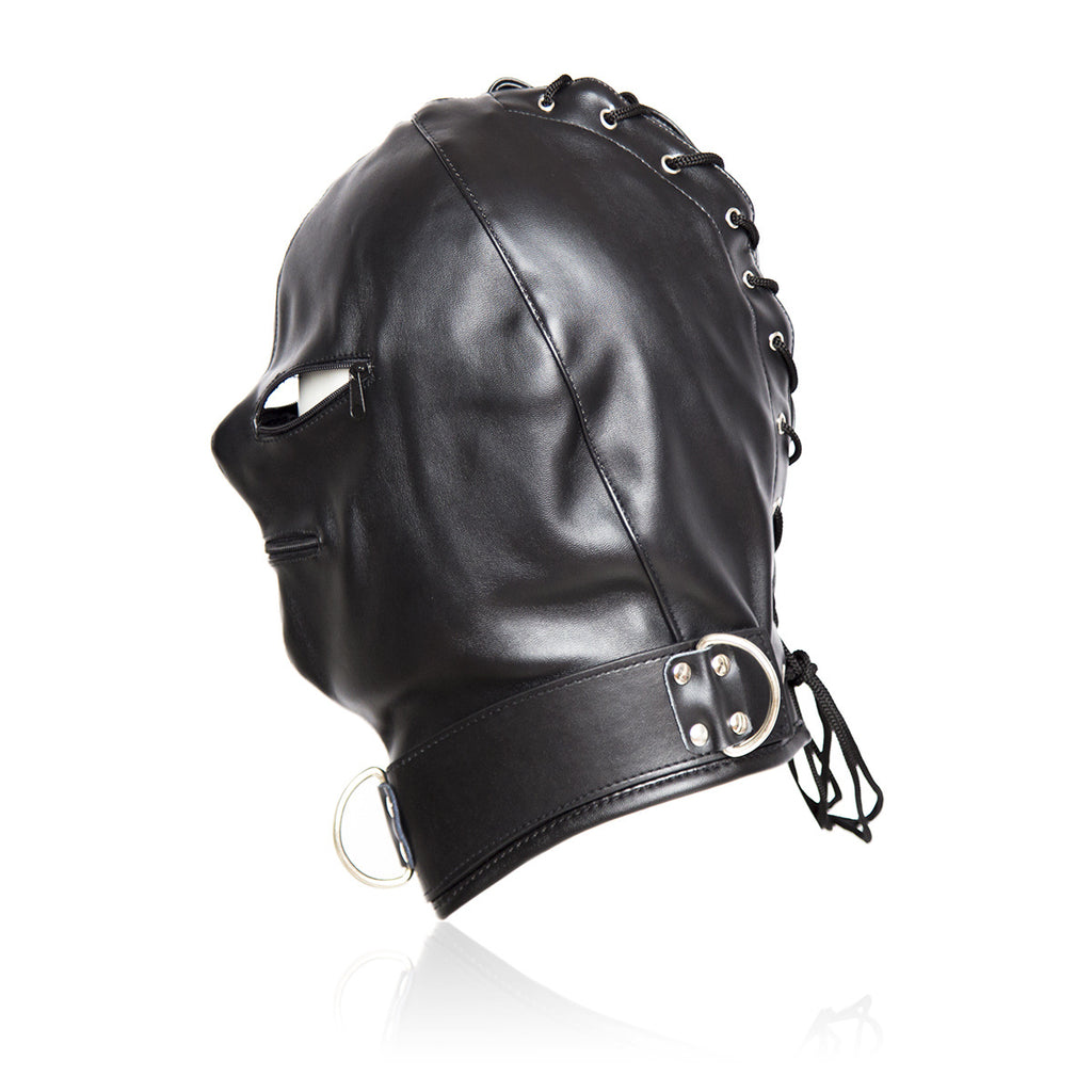 SM leather zipper cover face mask