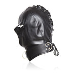SM leather zipper cover face mask